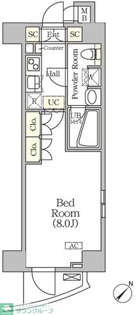 アジールコート門前仲町の物件間取画像